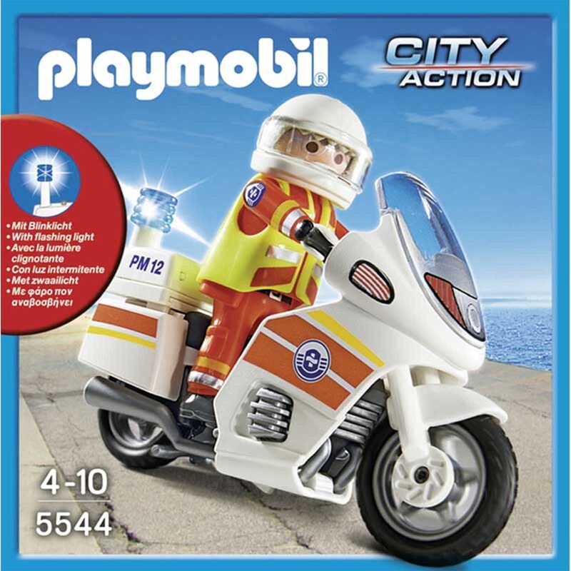 Sauveteur avec moto City Action Playmobil