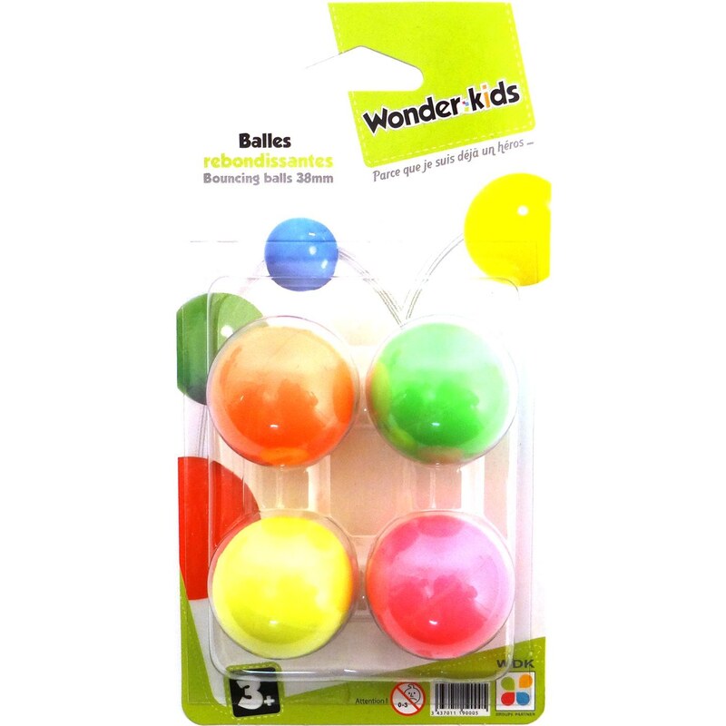 Wonderkids 4 Balles Rebondissantes - multicolore