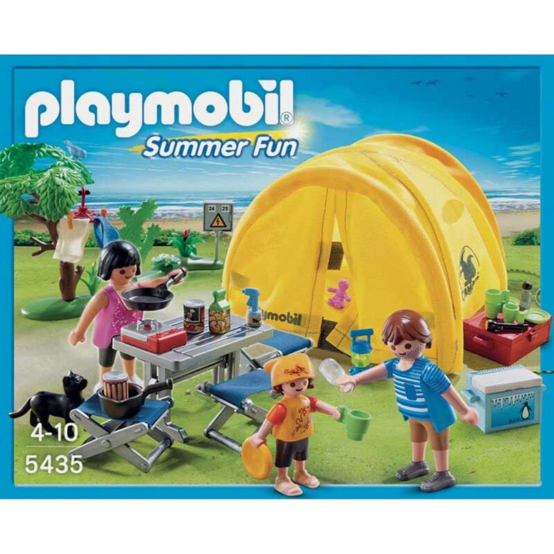 Playmobil Summer Fun - Famille et tente de camping - multicolore