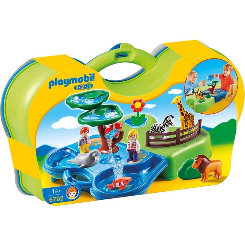 Playmobil 123 - Zoo transportable et bassins - multicolore
