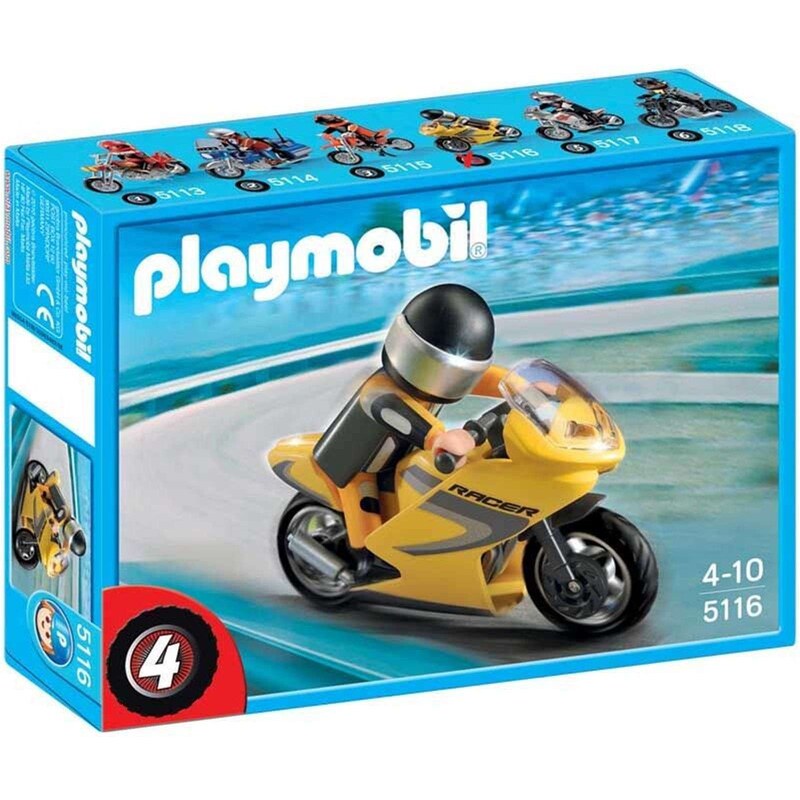 Playmobil Sports & action - Moto de course - multicolore