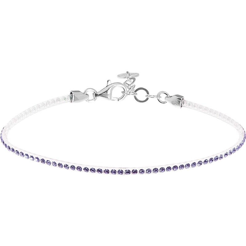 Bracelet en silicone avec cristaux de Swarovski® et finition en argent Miss Miss
