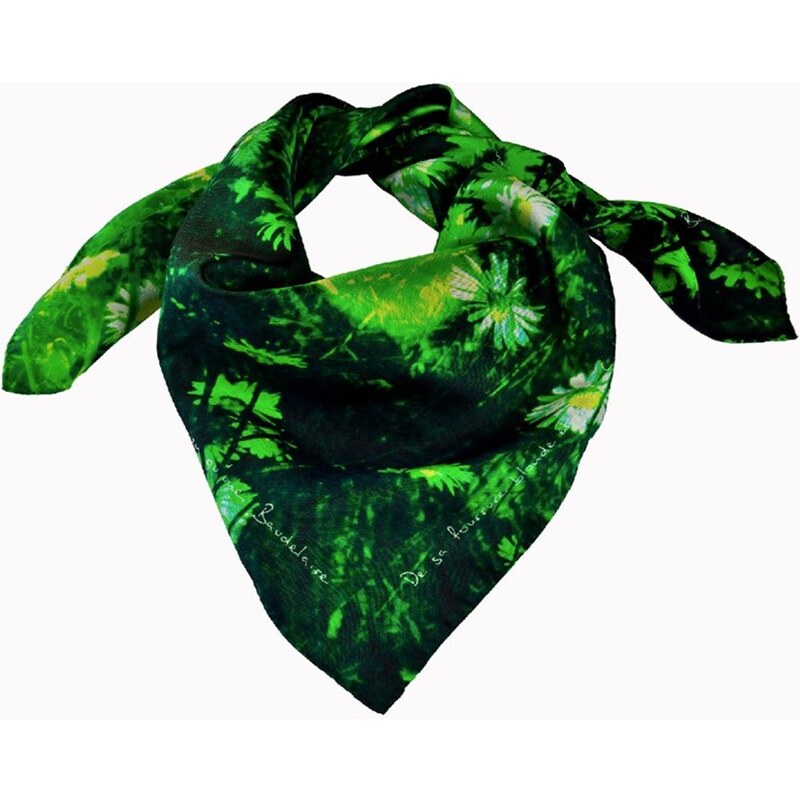 Velvet Prairie Green Anima - Foulard en soie - vert