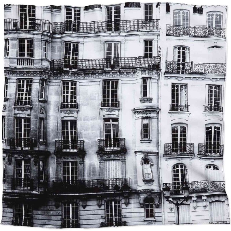 Millscellanees Paris Heritage - Foulard carré en soie 64cmx64cm - noir