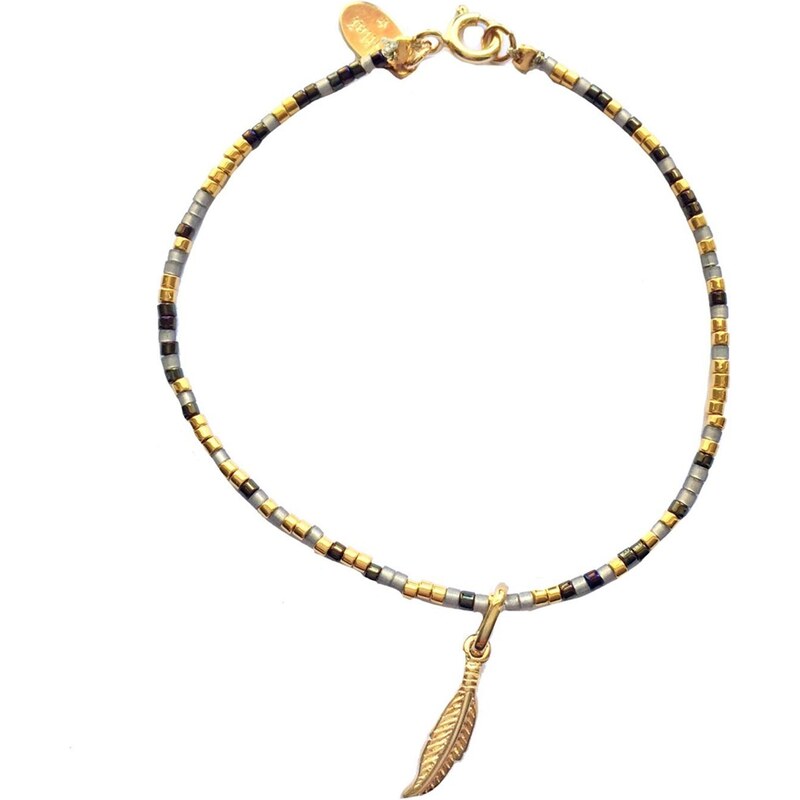 Nilaï Miyuki - Bracelet en or plaqué or - noir