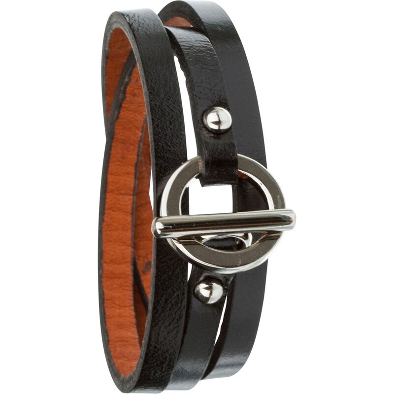Toui2 Trendy - Bracelet triple tour en cuir - noir