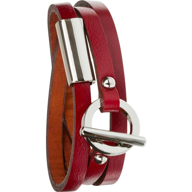 Toui2 Classy - Bracelet triple tour en cuir - rouge