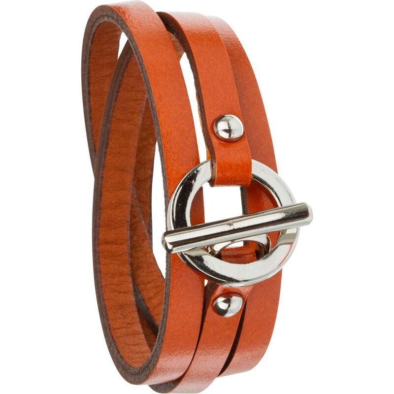 Toui2 Trendy - Bracelet triple tour en cuir - orange