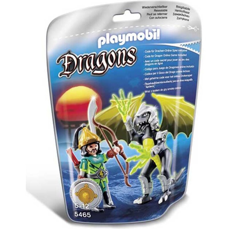 Playmobil Dragons - Dragon tempete avec soldat - multicolore