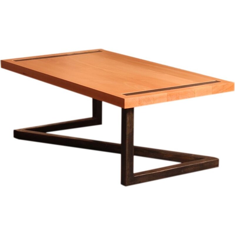 Barnabé Table basse design en bois et acier - noir