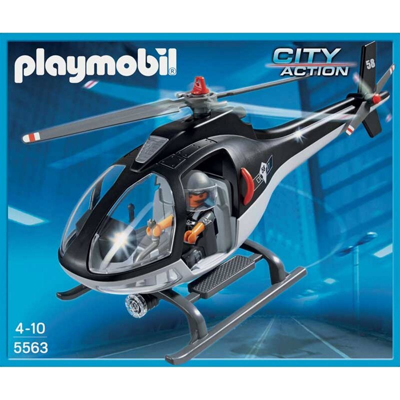 Playmobil City action - Hélicoptère et policier - multicolore