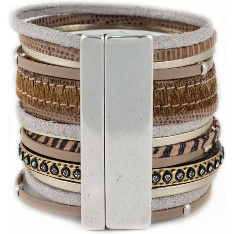 Bracelet manchette en cuir Dimitrios Poapo
