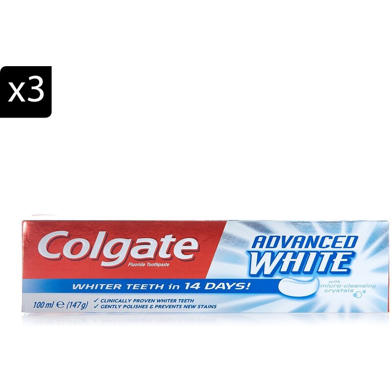Colgate Advanced White - Lot de 3 dentifrices - 100 ml