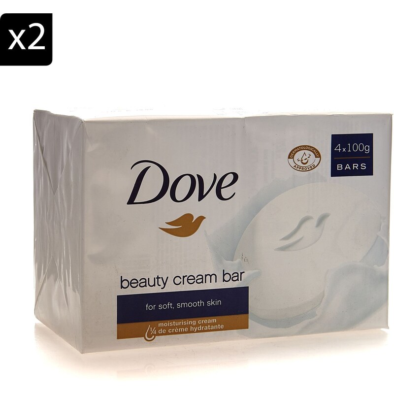 Dove Beauty Cream Bar - Lot de 2 packs de 4 savons - 100 g