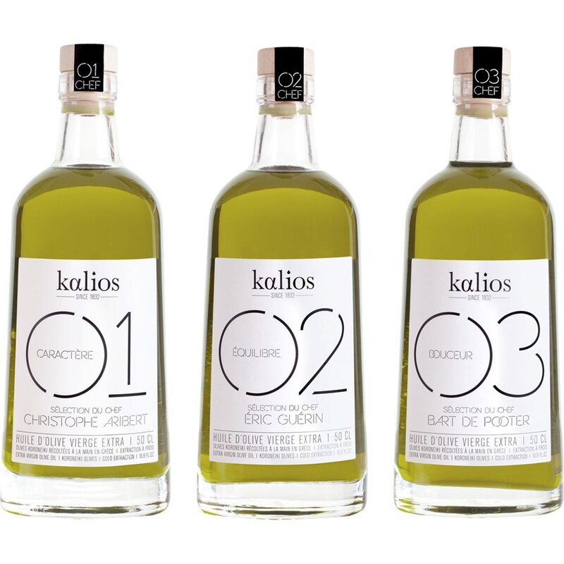 Kalios Collection 3 huiles d'olives des Chefs