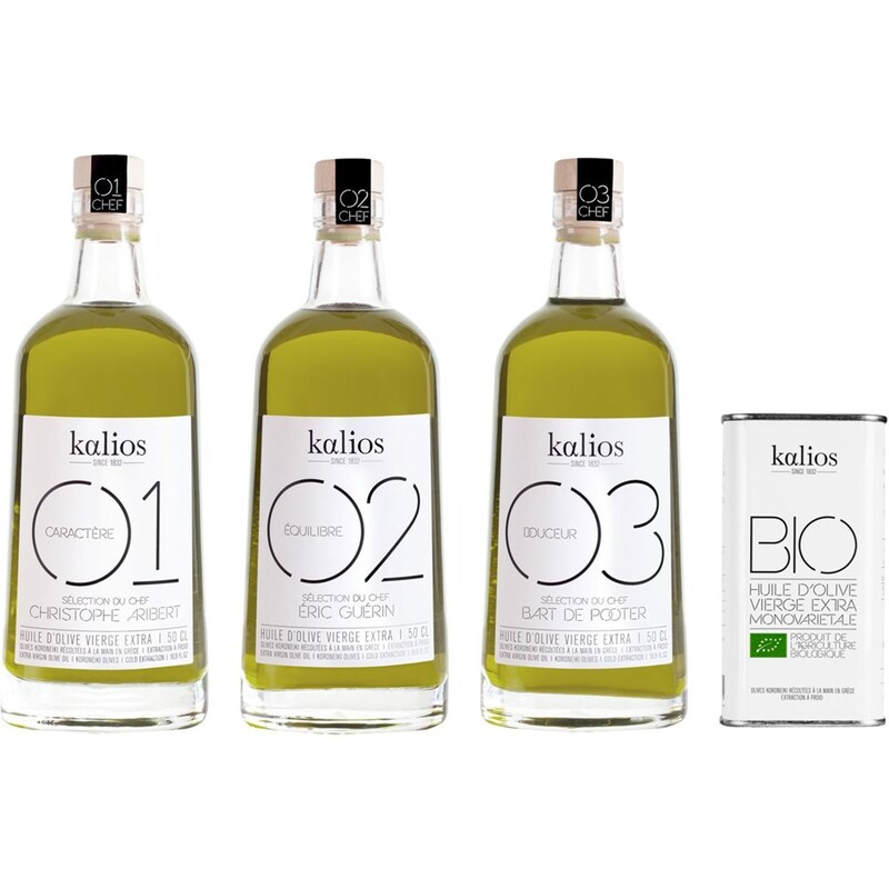 Kalios Collection 4 huiles d'olives gastronomiques