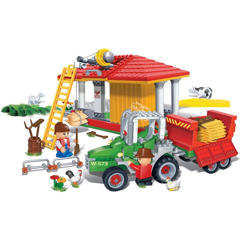 Histoire de jouets Banbao - Ferme, grange et tracteur - 4+