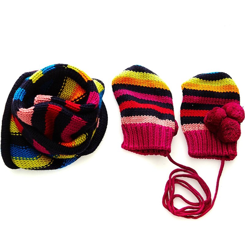 Marese Ensemble bonnet/écharpe/gants - rose indien