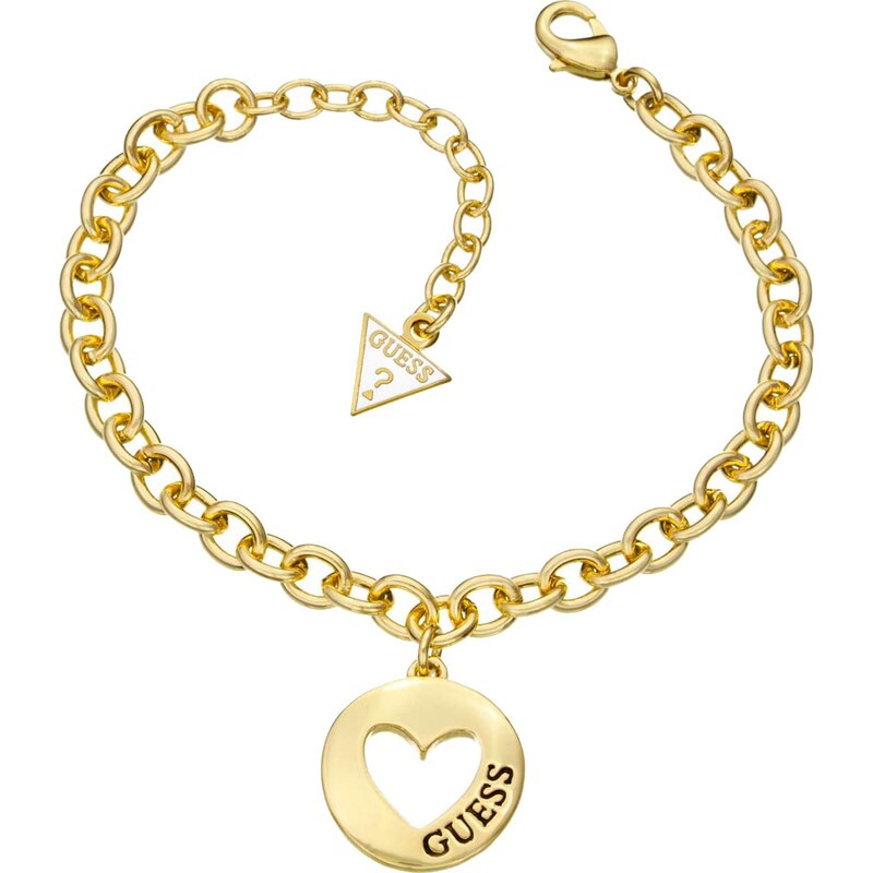 Guess Love coin - Bracelet chaîne, à breloques - doré