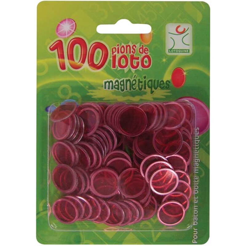 Lotoquine Lot de 100 pions de loto - multicolore