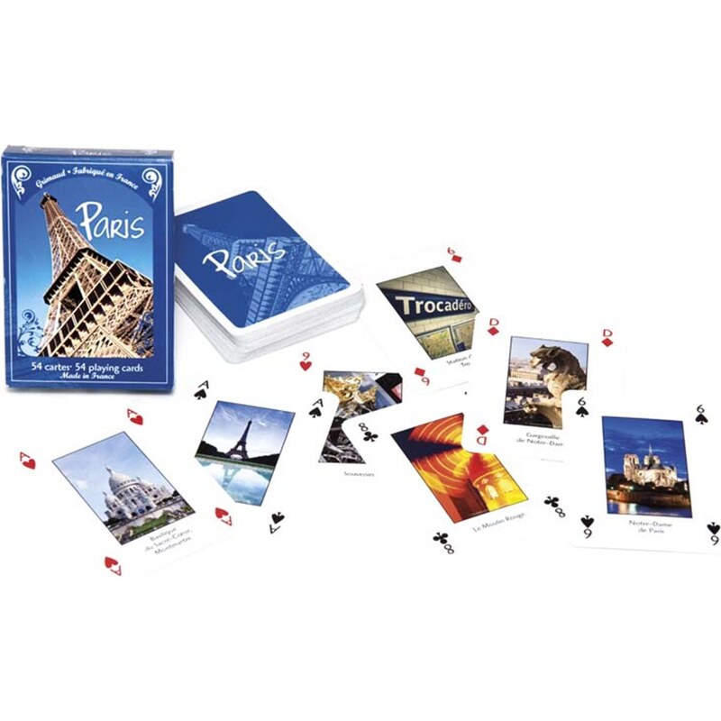 FRANCE CARTES Paris - Jeu de cartes 54 pièces - multicolore