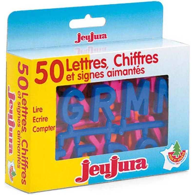 Jeujura Coffret 50 lettres et chiffres - multicolore