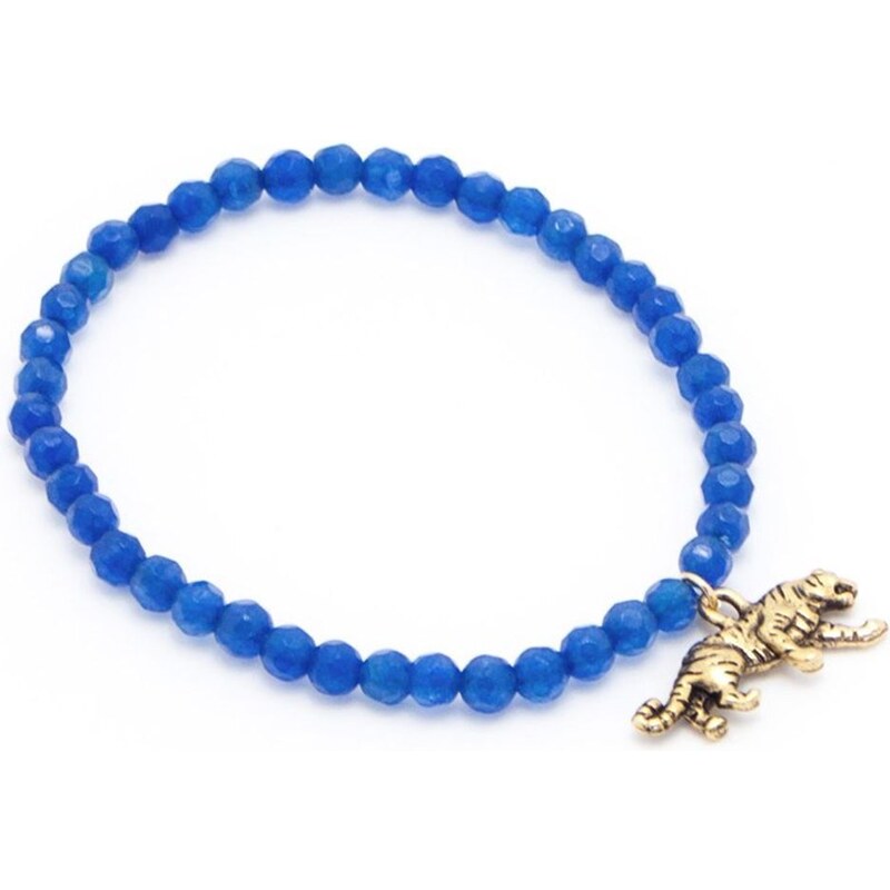 Toucan Bleu RUYARD - Bracelet tigre pierres - bleu