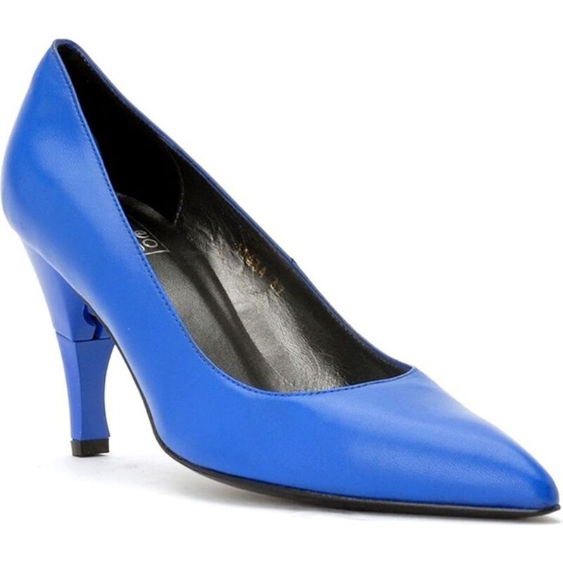 Billie Tango Bella Nappa - Chaussures femme en cuir bout pointu a talon rétractable - bleu