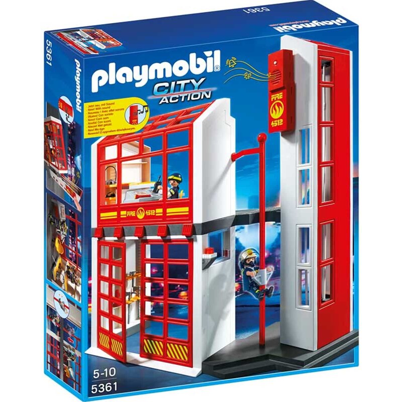 Caserne de pompier City action Playmobil