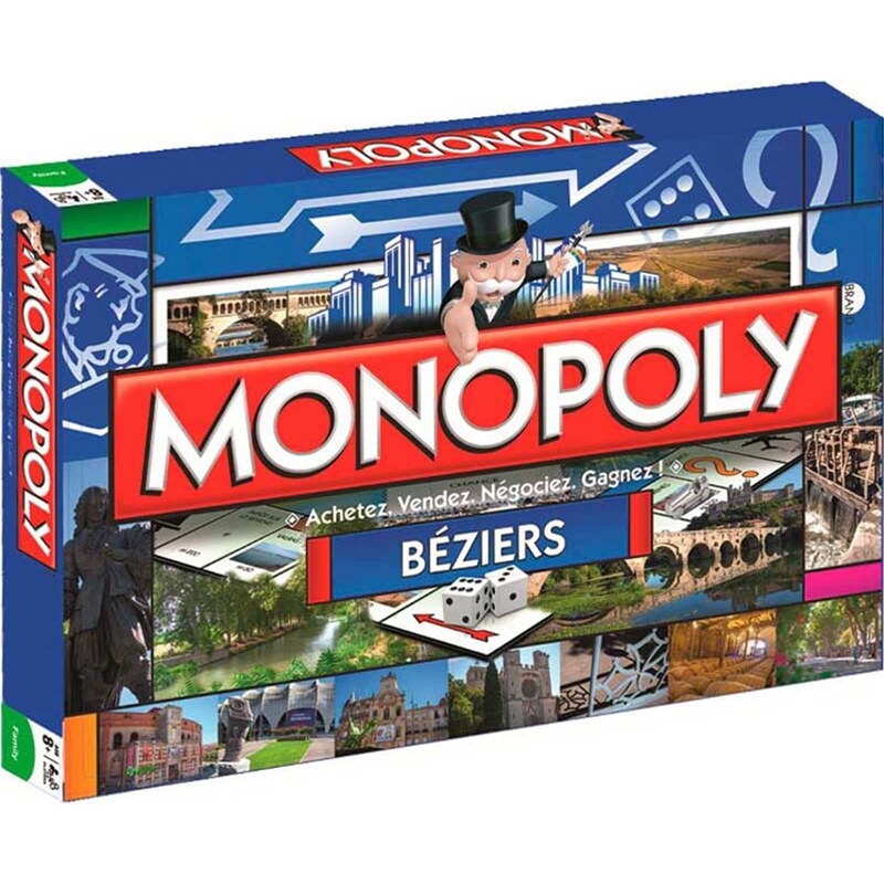 Winning Moves Monopoly Béziers - multicolore