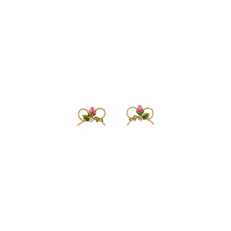 Les Néréides Symbole d'amour - Boucles d'oreilles - rose