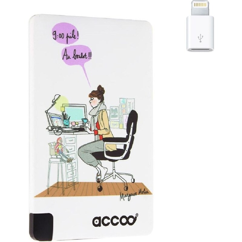 Accoo Chargeur nomade - Margaux Motin pour Smartphone - blanc