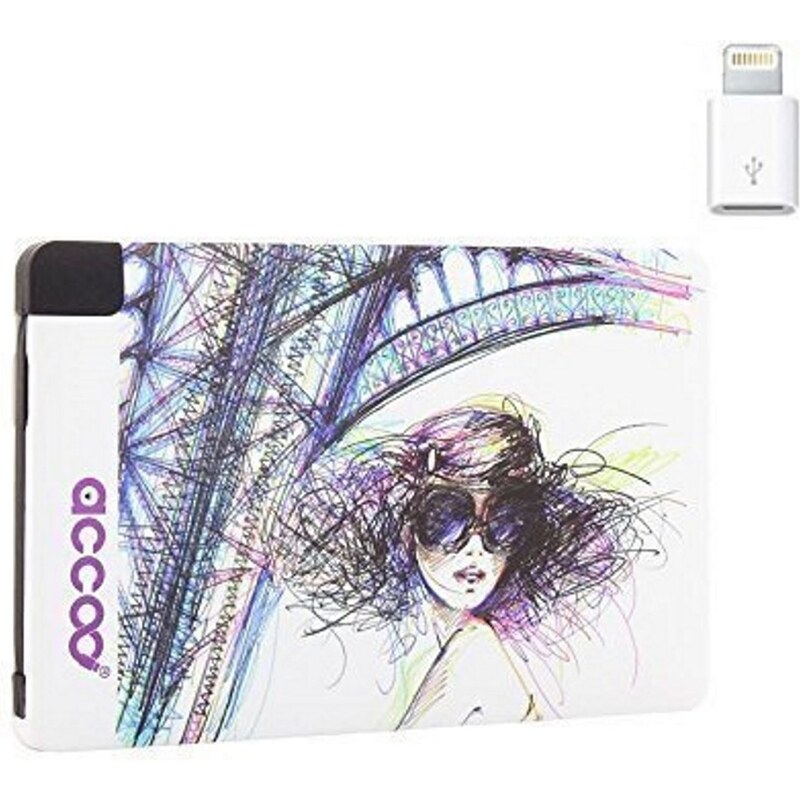 Accoo Chargeur nomade design Purple Chic pour Smartphone - violet