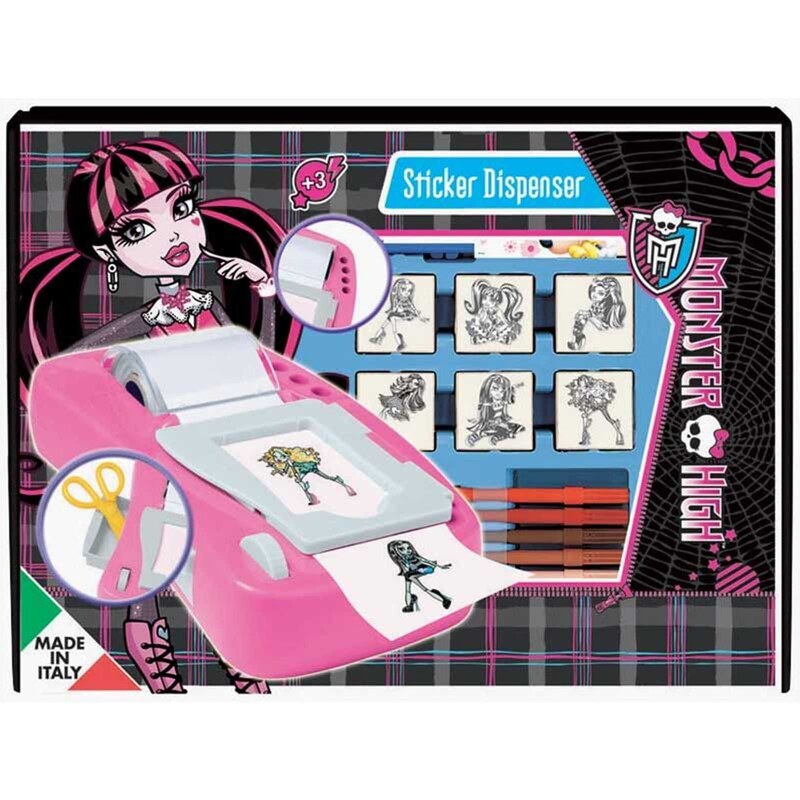 Multiprint Monster High - Machine à stickers + tampon - multicolore