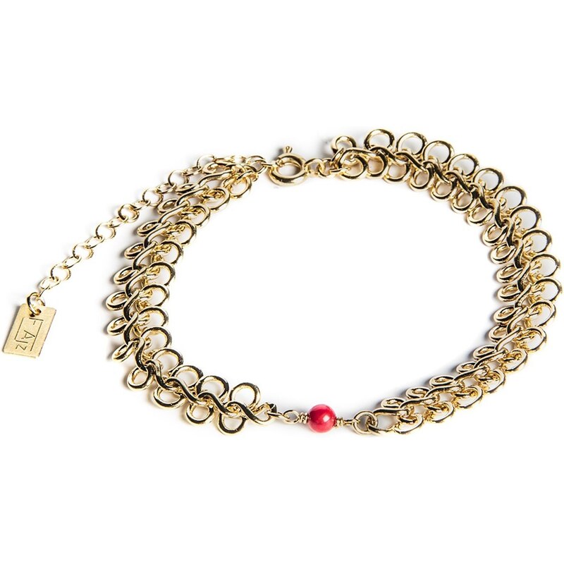 Bracelet en plaqué or avec perle de Bambou Fabien Ajzenberg