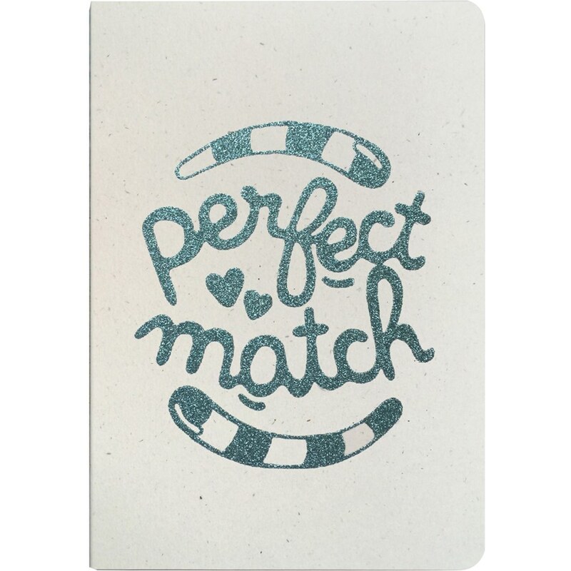 The Cool Company Perfect match - Carnet paillettes - bleu ciel