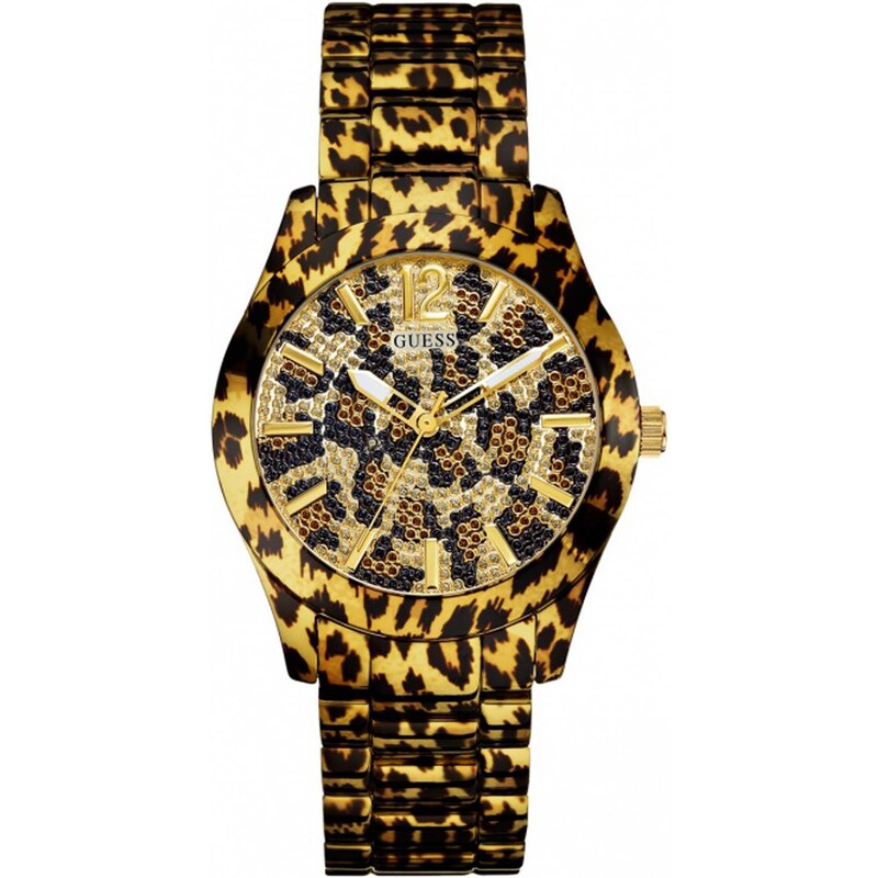 Montre bracelet en résine léopard Guess