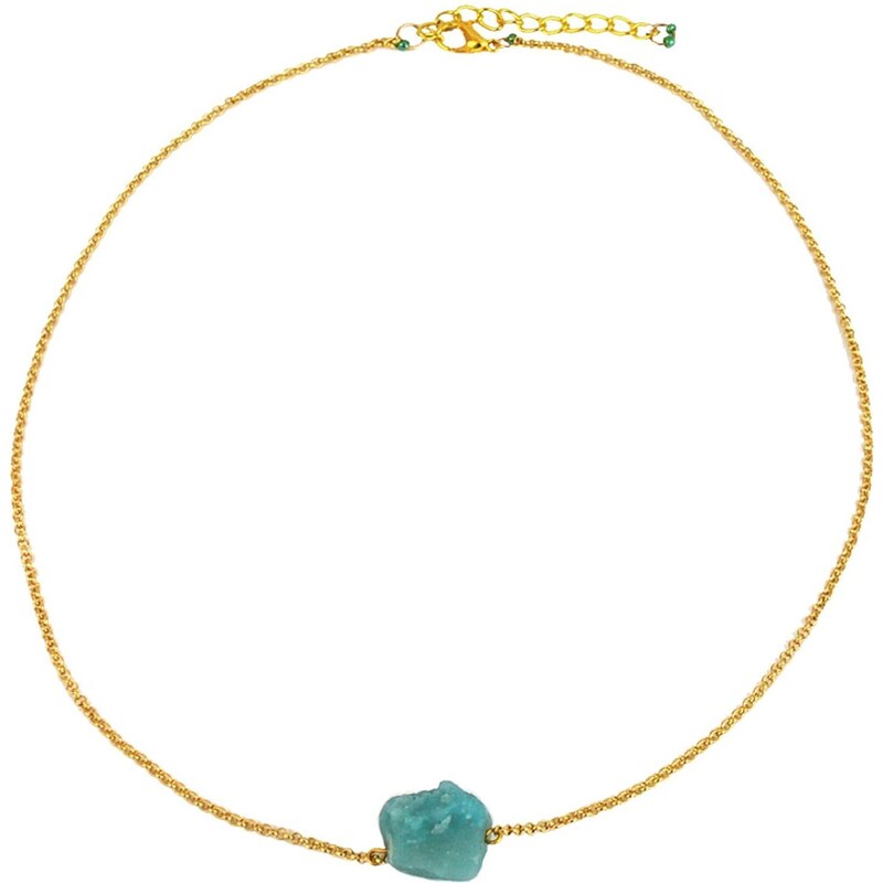 Eclectique Bracelet en plaqué or orné d'une amazonite