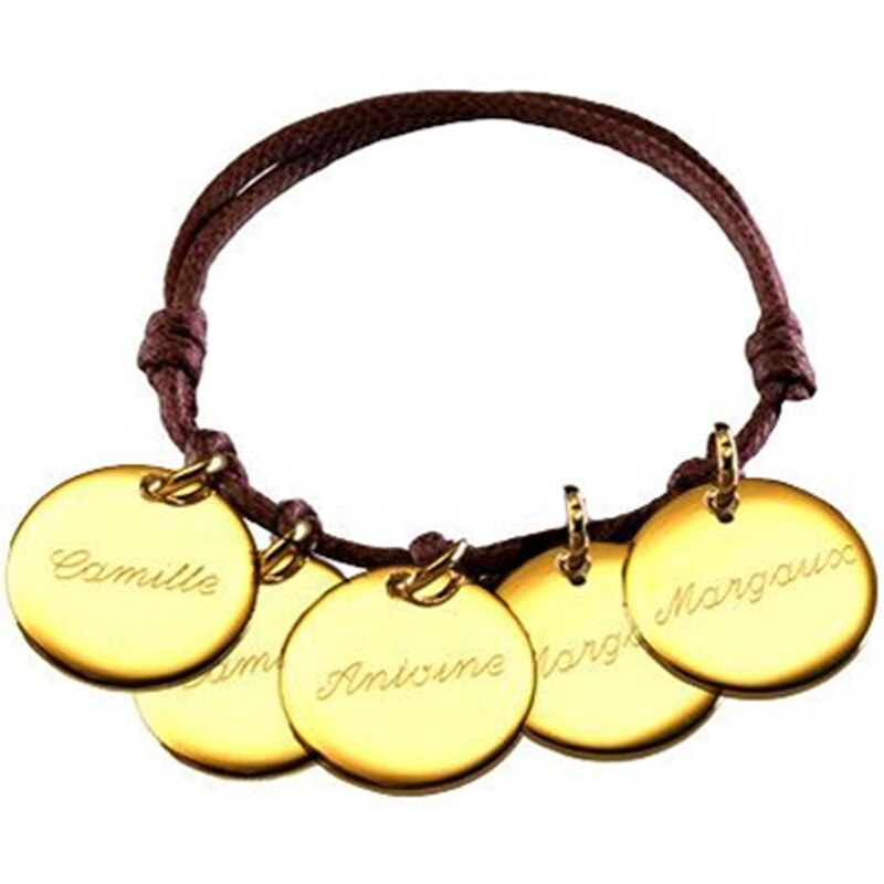 Bracelet 5 petits trésors avec fermoir en plaqué or bleu Petits Trésors