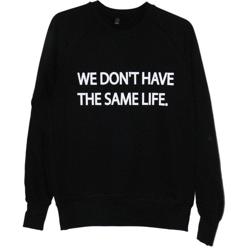 Sweat en coton col rond We don't have the same life Frenchcool