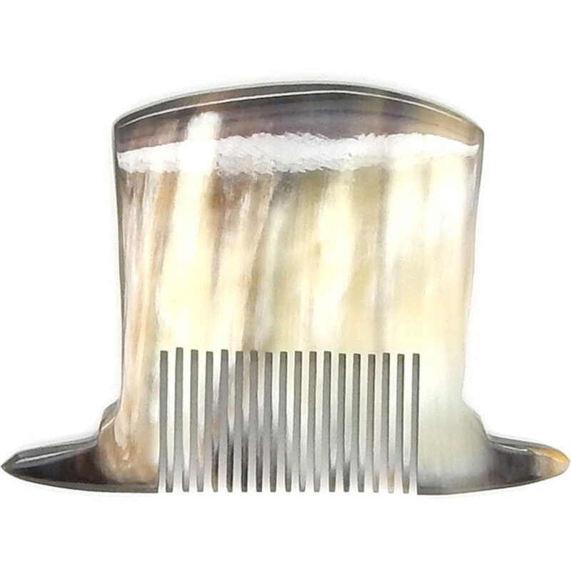 L'Artisan Créateur Peigne chapeau haut de forme- corne foncée - multicolore