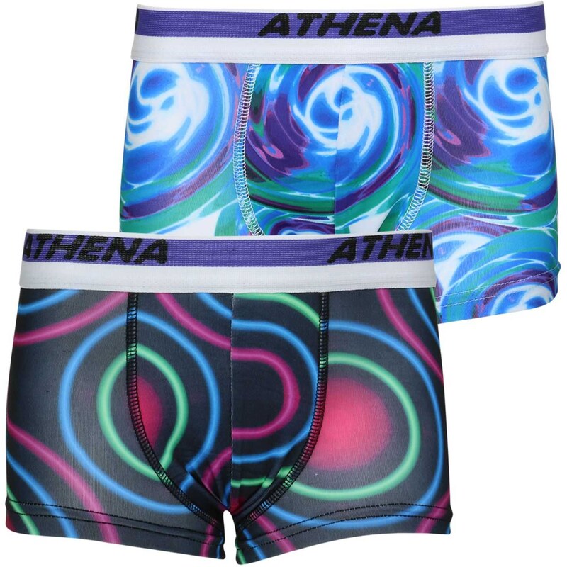 Athena Fluo Mix - Lot de 2 boxers - imprimé