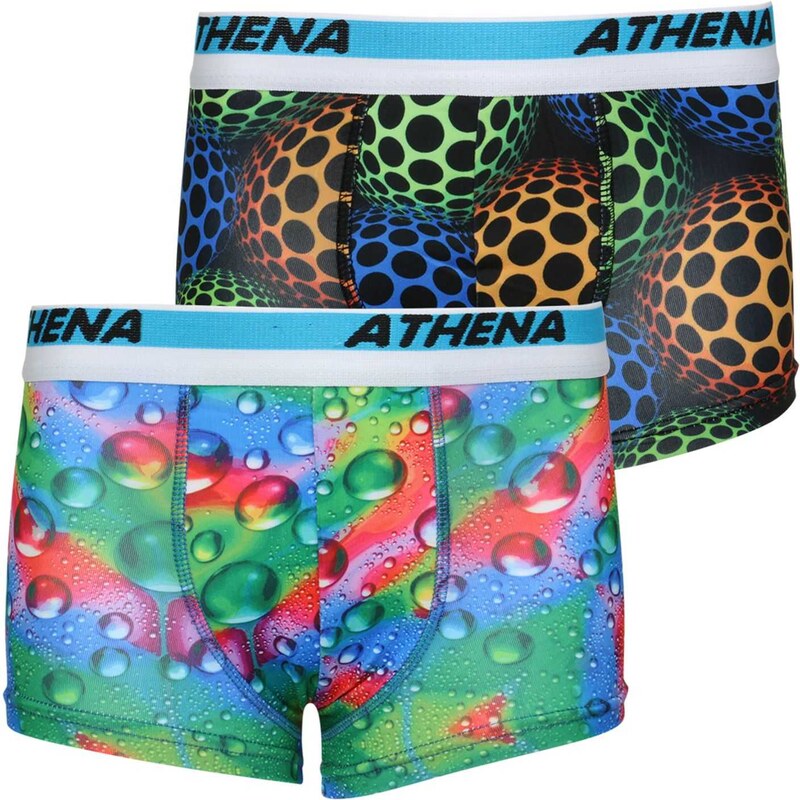 Athena Fluo Mix - Lot de 2 boxers - imprimé