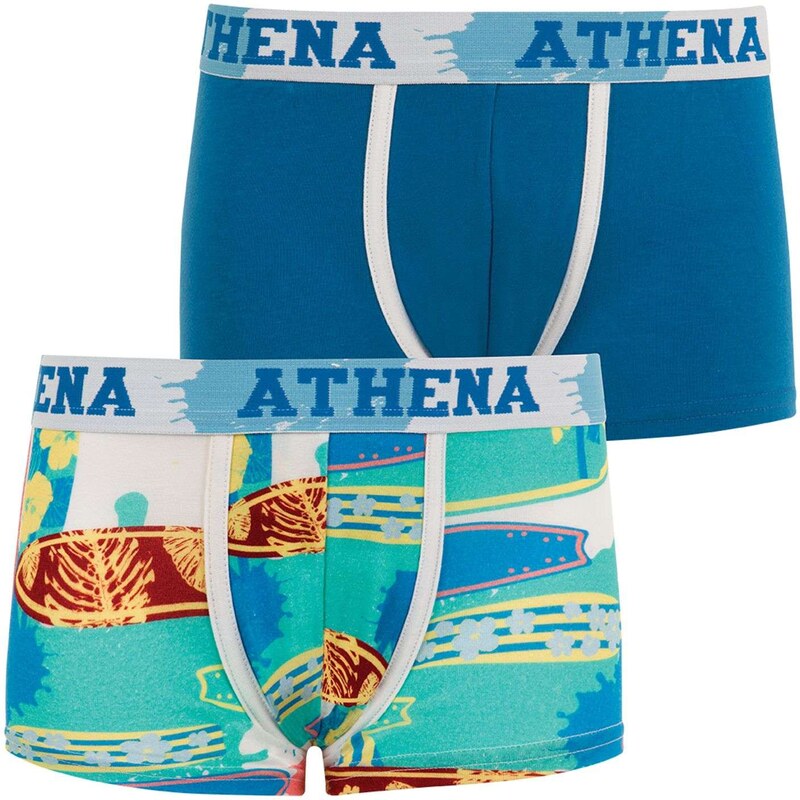 Athena Graphic - Lot de 2 boxers - bleu