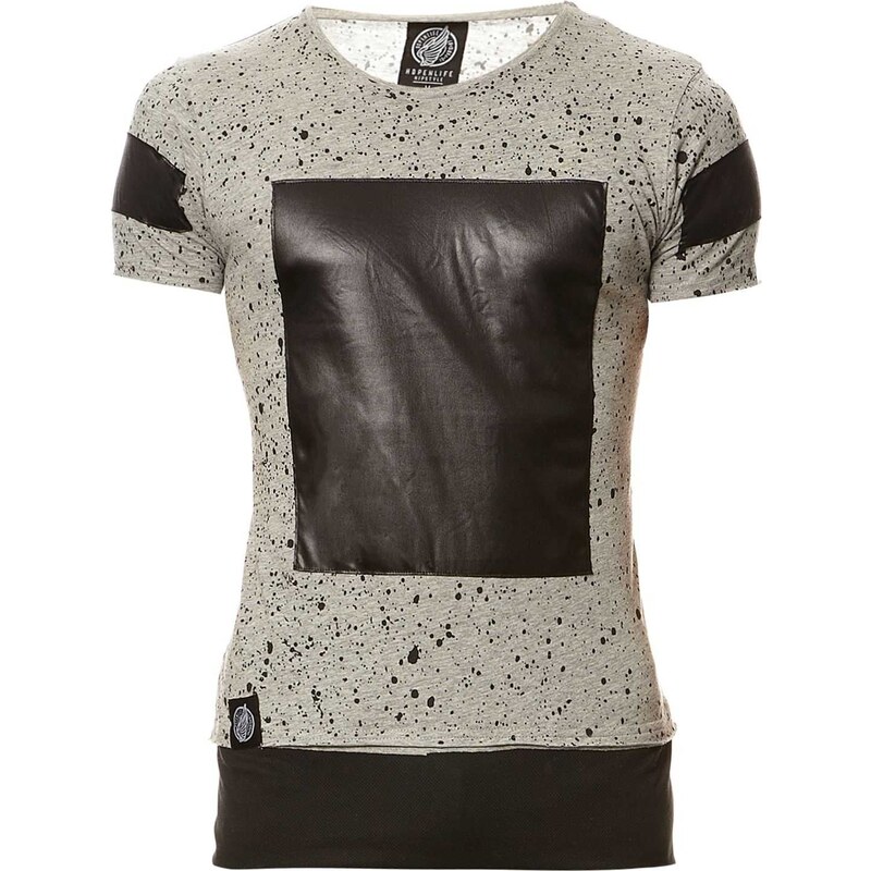 Hope N Life Jassik - T-shirt bi-matière - gris