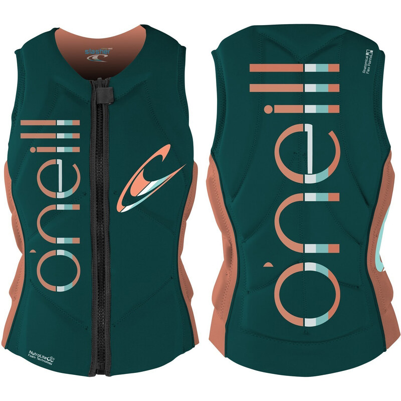 O'Neill Slasher Comp Vest W protection dpteal/ltgrpfrt