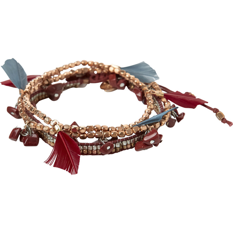 Cecil - Lot de trois bracelets - burnt henna red