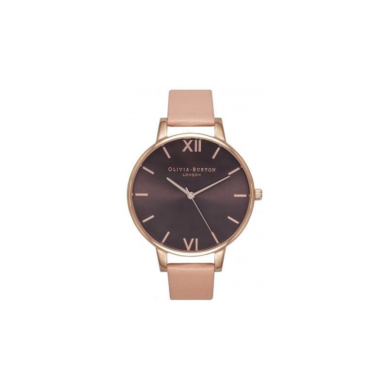 Montre Olivia Burton Big Dial - Brown Dial, Dusty Pink and Rose Gold OB15BD72 pour Femme