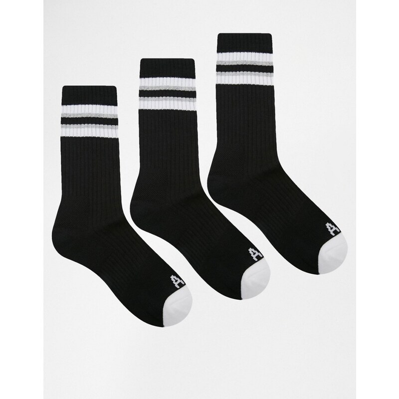 Abercrombie & Fitch - Lot de 3 paires de chaussettes - Noir