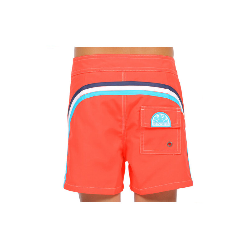 SUNDEK fixed waistband mid-length swim shorts